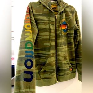 Aviator Nation Logo Zip Up Sweatshirt! Camo Color Sz M! SOLD OUT!!